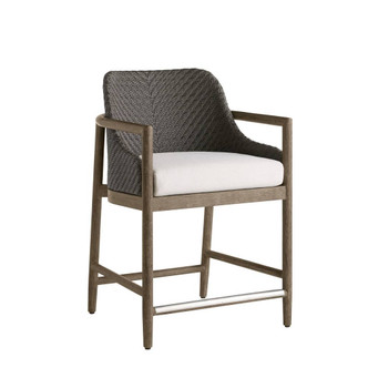 Arteriors - FSS18 - Outdoor Counter Stool - Chilton - Pearl/Dark Gray Wash