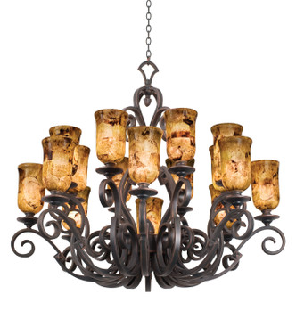 Kalco - 4264AC/PS5201 - 16 Light Chandelier - Ibiza - Antique Copper
