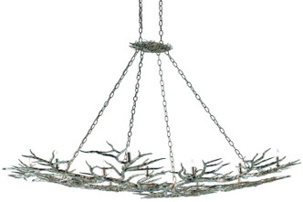 Currey and Company - 9000-0367 - 14 Light Chandelier - Rainforest Collection - Silver Leaf