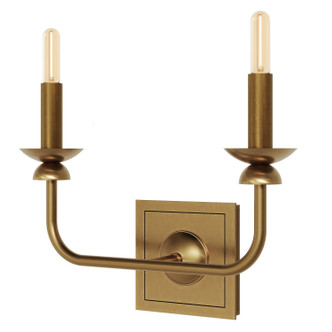 Robert Abbey - 274 - Two Light Wall Sconce - William - Lacquered Burnished Brass