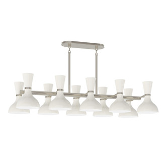 Robert Abbey - LY21LY - Ten Light Chandelier - Clare - Polished Nickel w/Lily Painted