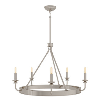 Robert Abbey - S271 - Five Light Chandelier - William - Polished Nickel