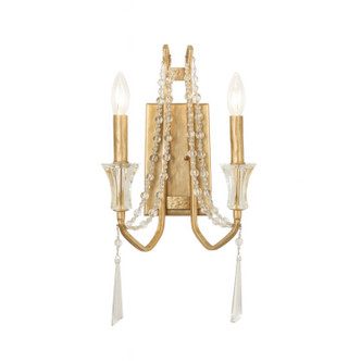 Varaluz - 270W02BK - Two Light Wall Sconce - Barcelona - Brass Kisser