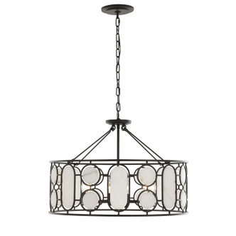 Varaluz - 555P06DB - Six Light Pendant - Oval Office - Ironclad