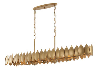 Varaluz - 560N08BK - Eight Light Pendant - Petal Reign - Brass Kisser
