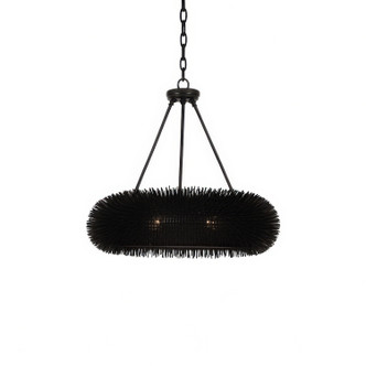 Varaluz - 569P06BL - Six Light Pendant - Urchin - Black