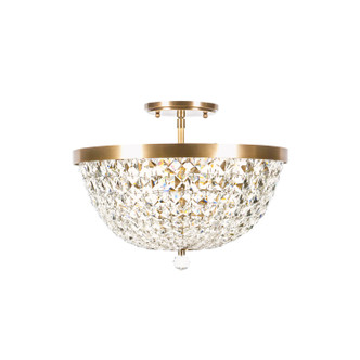 Varaluz - 573S03ATB - Three Light Semi-Flush Mount - Crystal Baller - Antique Bronze