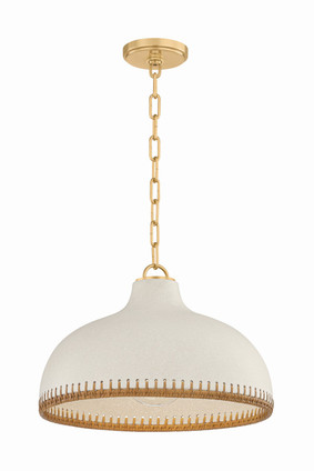 Hudson Valley - 5317-AGB/CCP - One Light Pendant - Southfields - Aged Brass