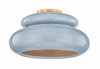 Mitzi - H1145501-AGB/CCC - One Light Semi Flush Mount - Pia - Aged Brass