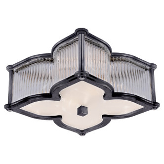 Visual Comfort Signature - AH 4018GM/CG-FG - Two Light Flush Mount - Lana2 - Gun Metal and Clear Glass Rods with Frosted Glass