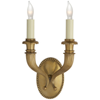 Visual Comfort Signature - CHD 2466AB - Two Light Wall Sconce - Fluted Horn - Antique-Burnished Brass