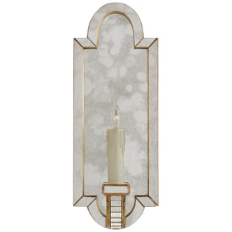 Visual Comfort Signature - NW 2044AM/HAB - One Light Wall Sconce - Lido - Antique Mirror and Hand-Rubbed Antique Brass
