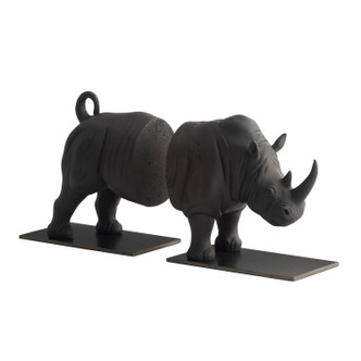 Arteriors - ATC11 - Bookends Set of 2 - Etosha - Charcoal/Bronze