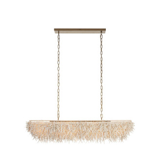 Arteriors - DLS17 - Six Light Linear Chandelier - Cabo - Ivory/Antique Brass