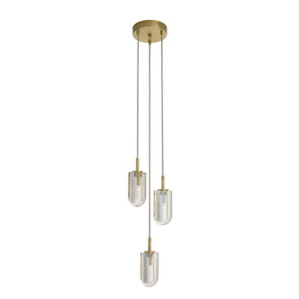 Arteriors - DPC29 - Three Light Chandelier - Javier - Champagne/Antique Brass