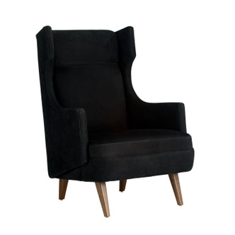 Arteriors - FRU16 - Chair - Budell - Noir Nubuck/Dark Walnut