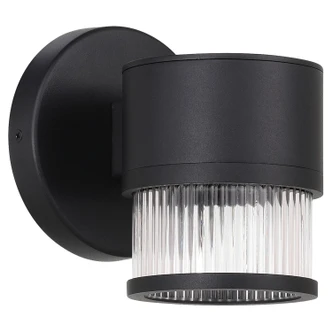 Ari Clear Ribbed LED Outdoor Wall Mount (23030LEDDMG-BL/CRB)