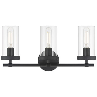 Lily Three Light Vanity (61123-MBL/CLR)