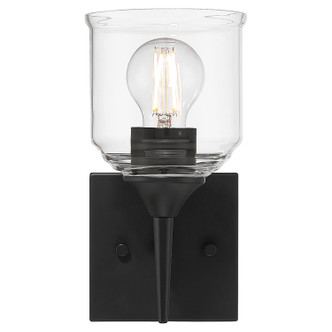 Beacon One Light Wall Sconce (62001-MBL/CLR)