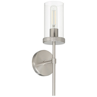 Lily One Light Wall Sconce (62308-BS/CLR)