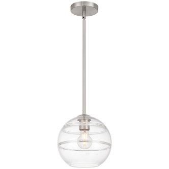 Access - 63092-BS/CRB - One Light Pendant - Swirl - Brushed Steel