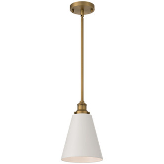 Access - 63098-ABB/WHT - One Light Pendant - Dahlia - Antique Brushed Brass