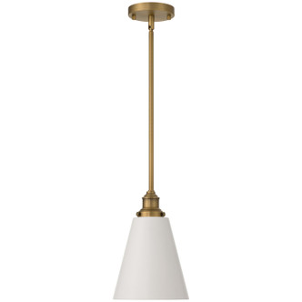 Dahlia One Light Pendant (63098-ABB/WHT)
