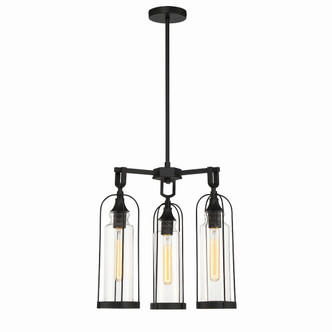 Eurofase - 42728-016 - Three Light Outdoor Chandelier - Yasmin - Satin Black