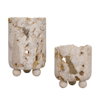 Uttermost - 18356 - Candleholders S/2 - Quarried Stone - Natural