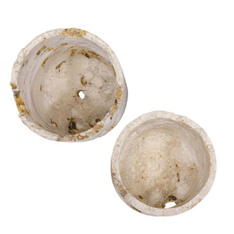 Quarried Stone Candleholders, S/2 (18356)