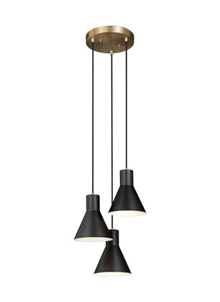 Generation Lighting - 5141303EN3-848 - Three Light Cluster Pendant - Towner - Satin Brass