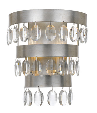 Crystorama - 6102-SA - Two Light Wall Mount - Perla - Antique Silver