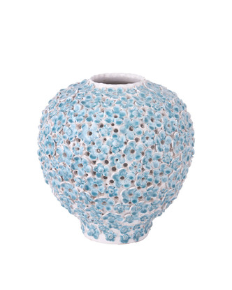 Currey and Company - 1200-1112 - Vase - Daisy Blue - Light Blue / White