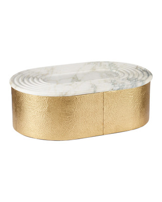 Currey and Company - 1200-1144 - Box - Trove - Natural / Brass