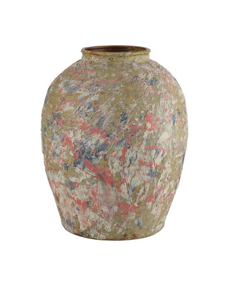 Currey and Company - 1200-1163 - Vase - Palimpsest - Brown / Pink / Light Blue / White