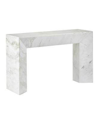 Currey and Company - 4000-0278 - Console Table - Fireside - Natural White / Green