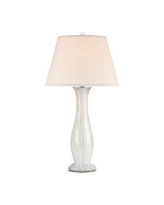 Currey and Company - 6000-1102 - One Light Table Lamp - Penna - Light Gray / Off-White