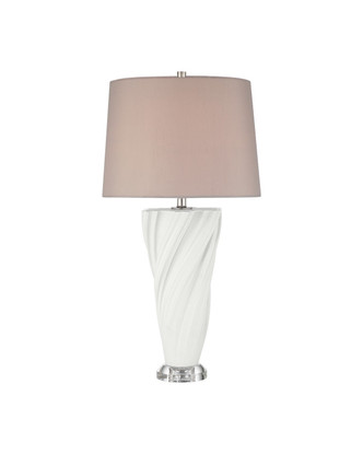 Currey and Company - 6000-1105 - One Light Table Lamp - Ascension - Off-White / Clear