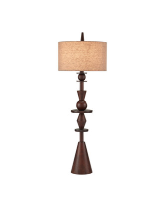 Currey and Company - 8000-0192 - One Light Floor Lamp - Cipher - Walnut Brown