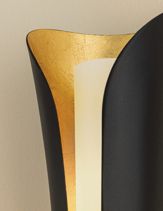 Josie Two Light Wall Sconce (H315102L-GL/BK)