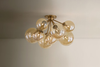Santee Nine Light Semi Flush Mount (C1048-PBR)