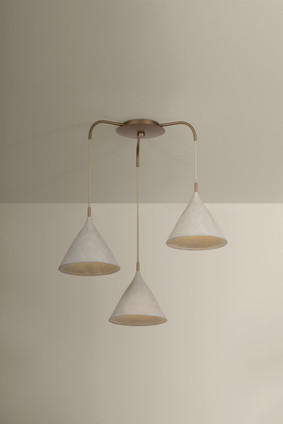 Benson Three Light Chandelier (F2230-PBR/LWP)
