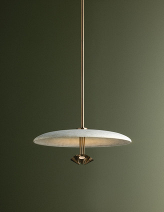 Garth LED Pendant (F2820-PBR/WTW)