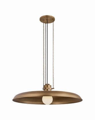 Troy Lighting - F3233-PBR - One Light Pendant - Rainhill - Patina Brass