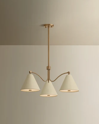 Clive Three Light Chandelier (F3530-PBR/SSD)