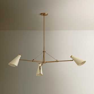 Andersen Three Light Chandelier (F4350-PBR/SSD)