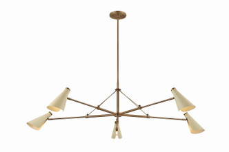Troy Lighting - F4369-PBR/SSD - Five Light Chandelier - Andersen - Patina Brass