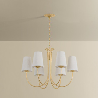 Troy Lighting - F5728-VGL - Six Light Chandelier - Weiland - Vintage Gold Leaf