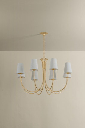 Troy Lighting - F5740-VGL - Eight Light Chandelier - Weiland - Vintage Gold Leaf