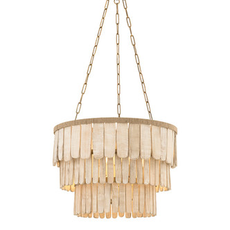 Troy Lighting - F5826-PBR - Six Light Chandelier - Bentley - Patina Brass